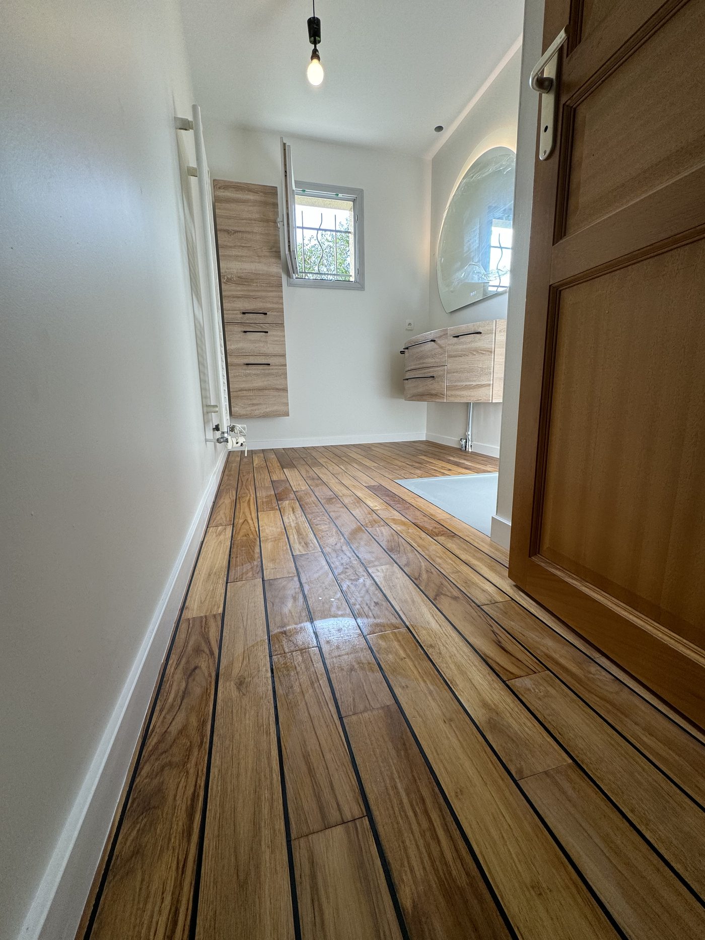 SDB parquet pont de bateau